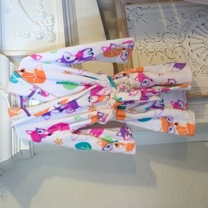 Fox robe with hood and pockets, size 5/6